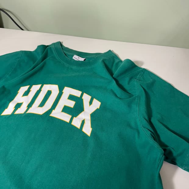 XL 에이치덱스 HDEX 그린 코튼 반팔티