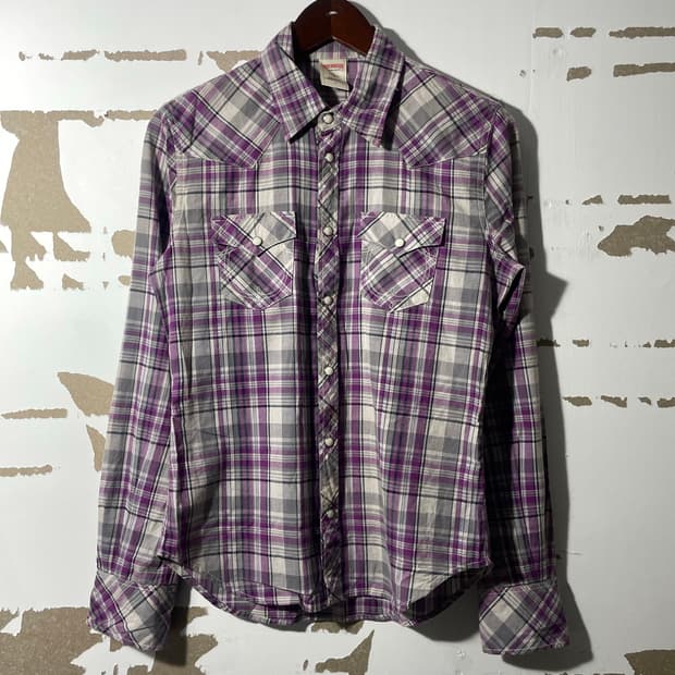 트루릴리전 웨스턴 체크셔츠