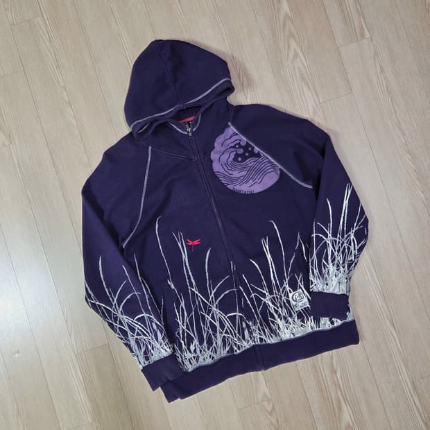 NAMITATSU 퍼플 집업 후드 재킷