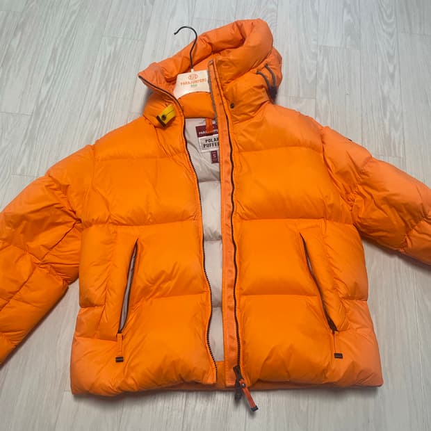 파라점퍼스 오렌지 푸퍼 클라우드 패딩 여성 S