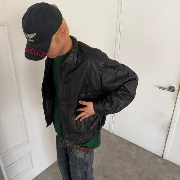 빈티지 양가죽 레더 자켓