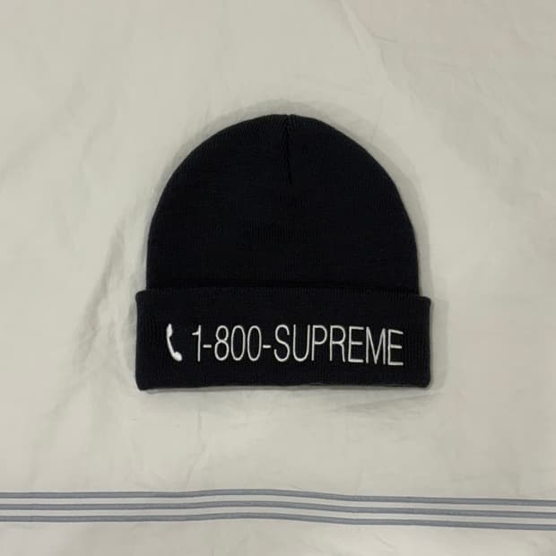 슈프림 1-800 비니 네이비