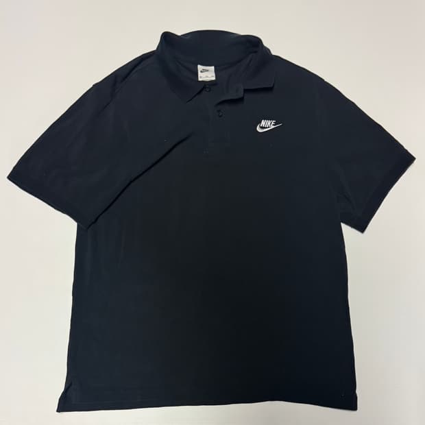 나이키 기본 스우시 23년도 반팔 카라 티셔츠 블랙 L ~ XL