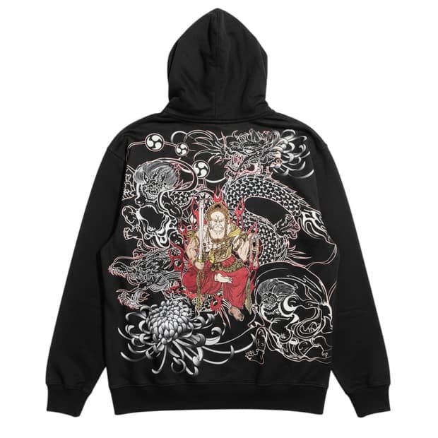 不倶戴天Oriental 不動明王x風神雷神xDragon Hood Zipup