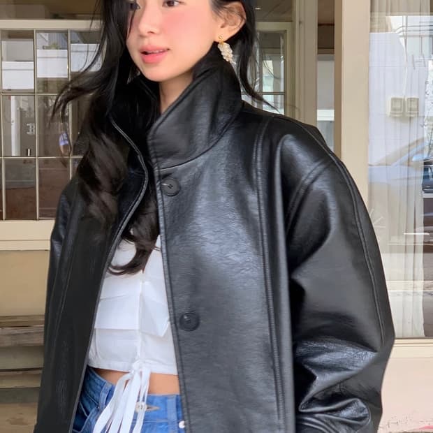 파르벵 레더 하프자켓