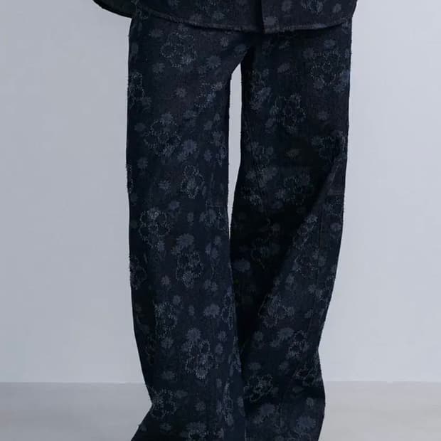 (새상품) 에핑글러 flower denim pants 플라워 데님