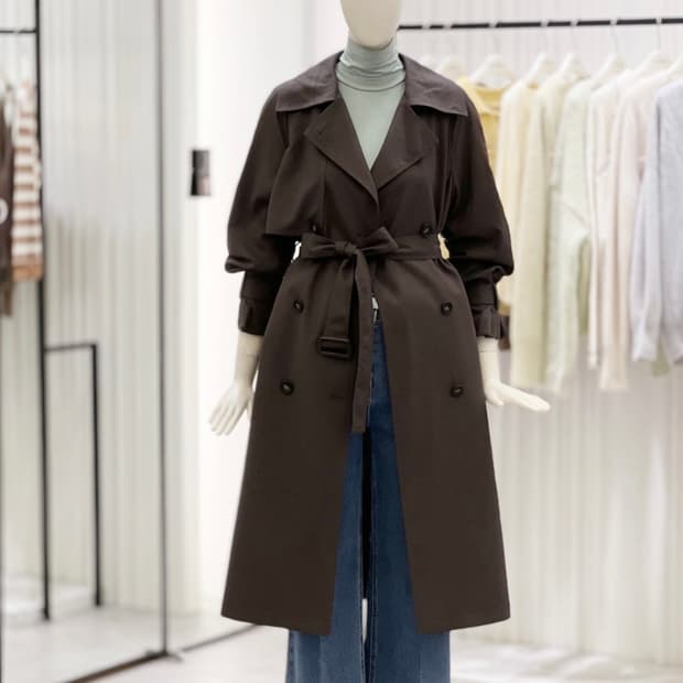 23FW 씨씨콜렉트 플랩포인트 더블버튼 트렌치코트
