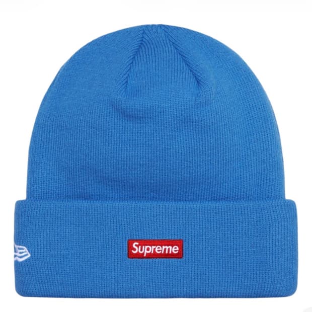 슈프림 뉴에라 S 로고 비니 블루 - 24FW
