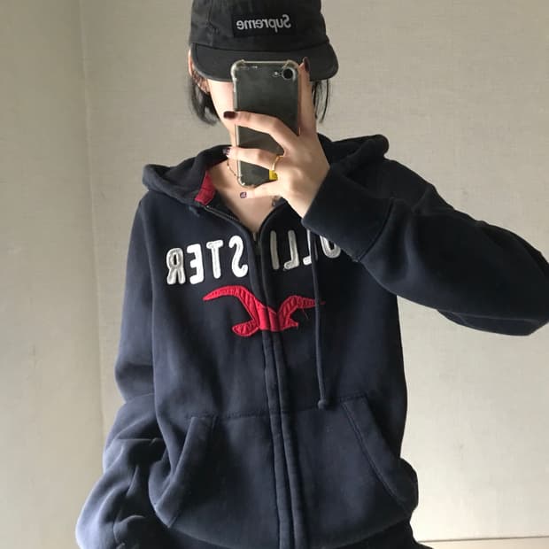 홀리스터 딥네이비 후드집업