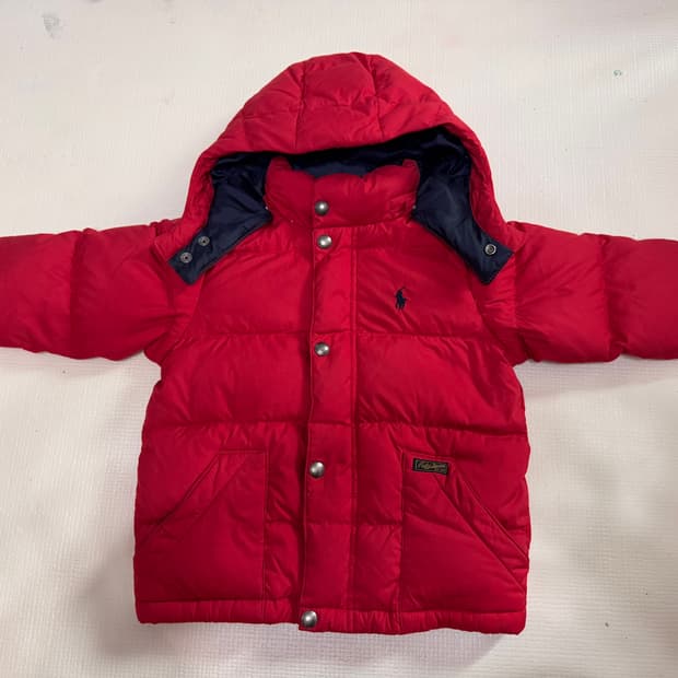 폴로 랄프로렌 키즈 푸퍼자켓 레드 3T