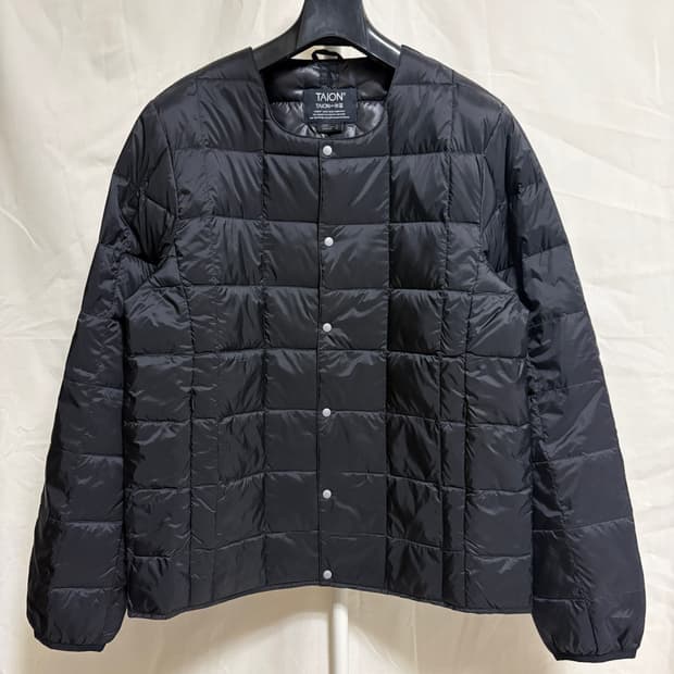 타이온 크루넥 경량다운 패딩 / 블랙, L