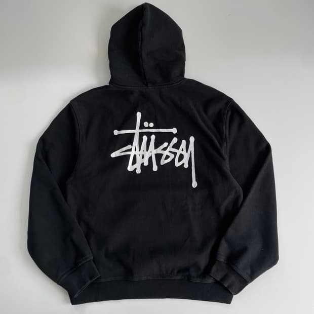 Stussy  스투시 스탁로고 블랙 후드티