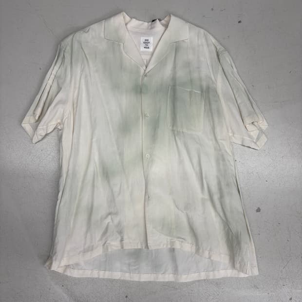 아이보리 오픈카라 반팔 셔츠 개인결제창