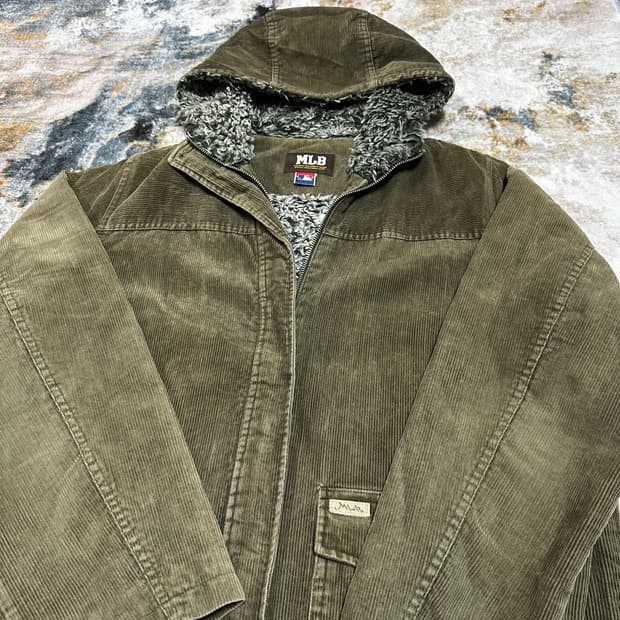 MLB 코듀로이 후드 재킷