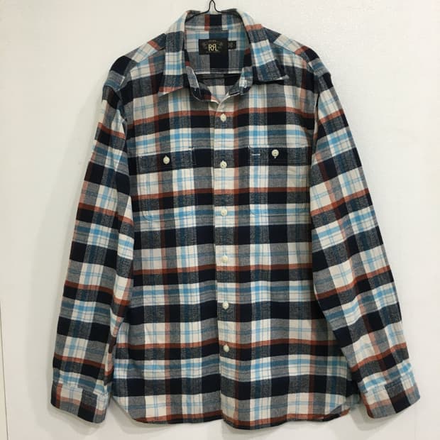 RRL 더블알엘 체크 셔츠 L