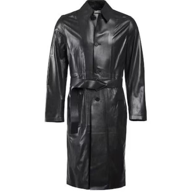 20SS 보테가 베네타 다니엘 리 샤이니 트렌치 레더 코트