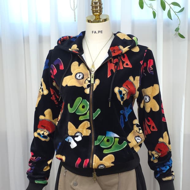 조이리치 벨벗 후드집업