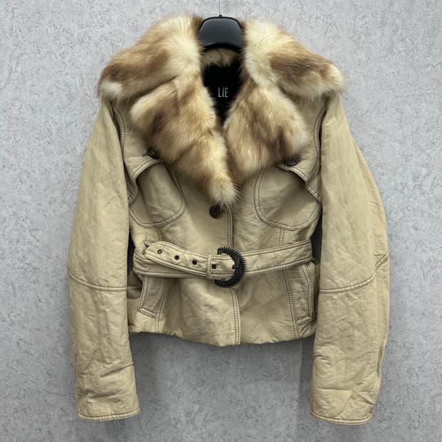 85 여자 y2k 여자 카라 퍼 자켓