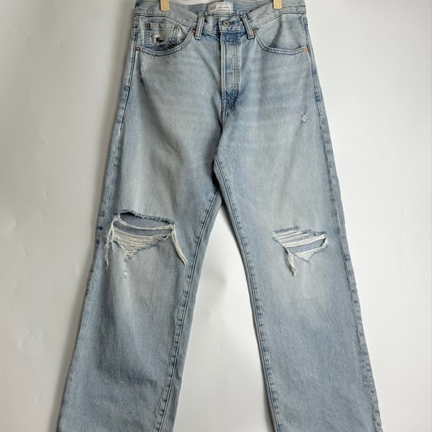 90’s gap 올드갭 디스트로이드 루즈핏 데님 청바지 32/30