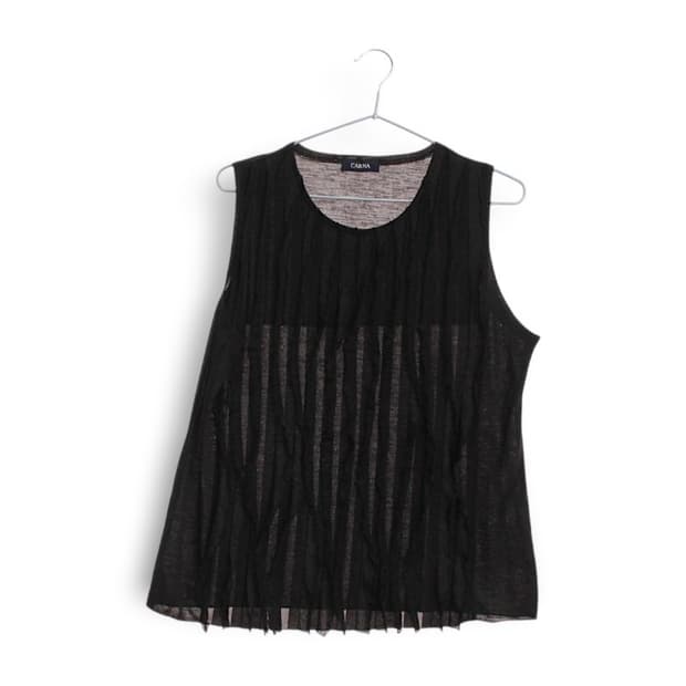 러플 레이스 나시 블라우스