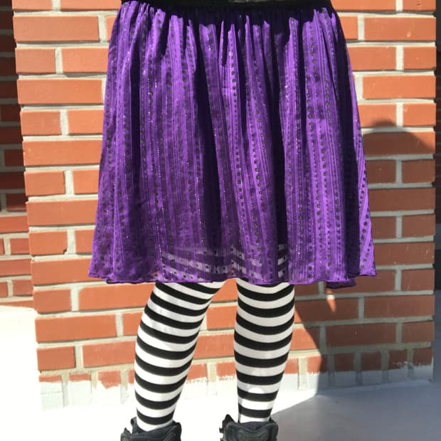 vintage purple pattern skirt
