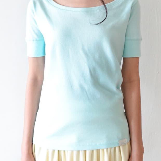 샵페어리 rib half top mint