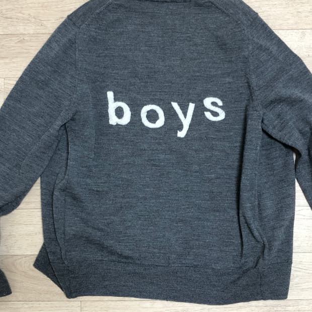 꼼데가르송 셔츠 보이즈 회색 가디건