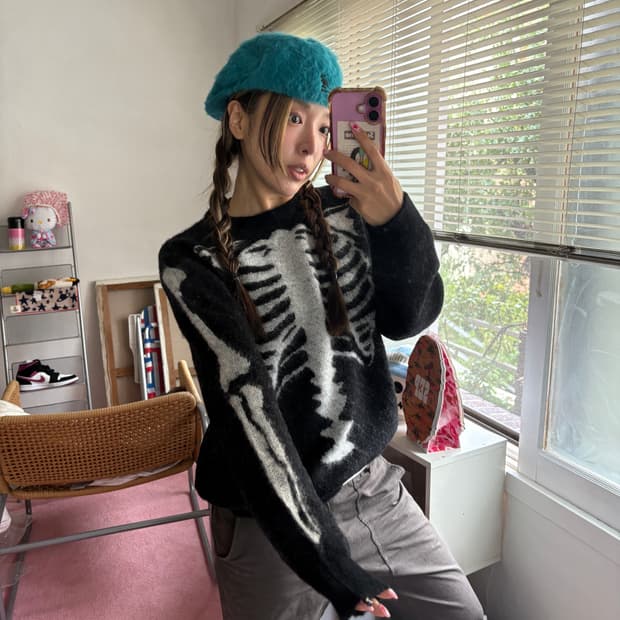 XAAO REAL BONE mohair blend knit 니트