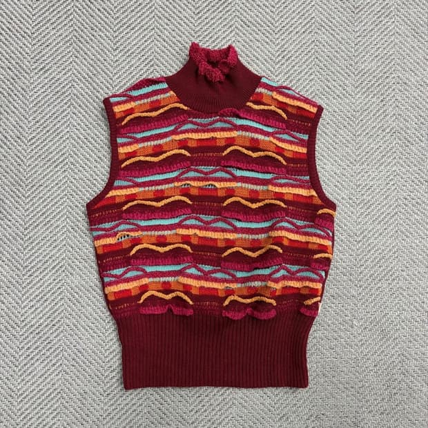 오일릴리 울 블렌드 니트 베스트 v1851