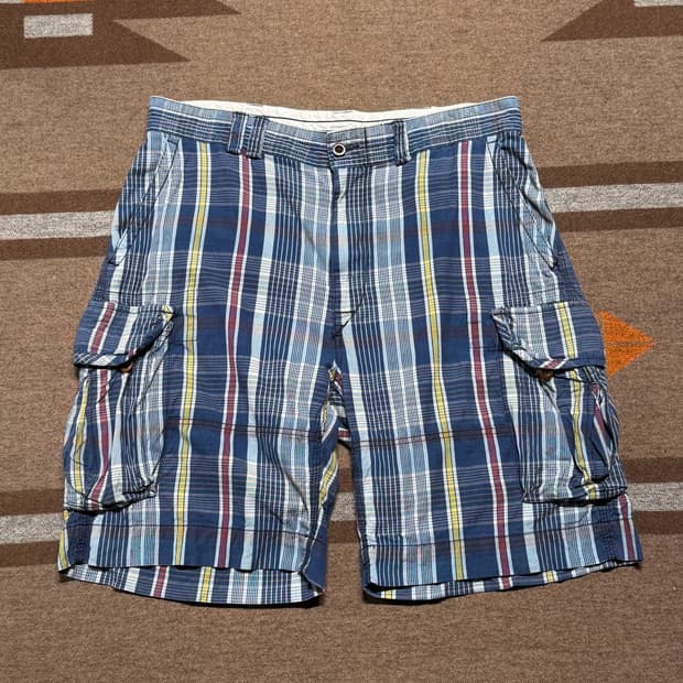 폴로랄프로렌 마드라스 체크 카고 쇼츠 반바지 36
