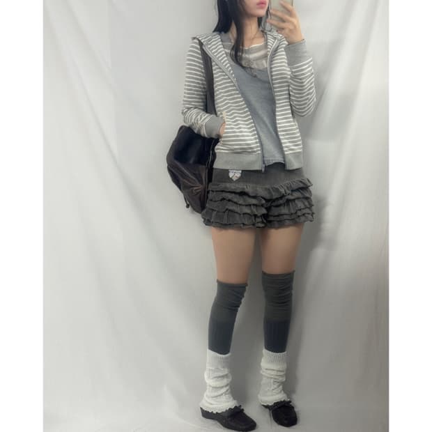 테리 코튼 러플 큐롯 팬츠