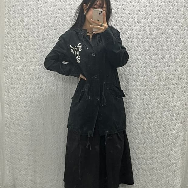 폴로 랄프로렌 모리걸 빈티지 백프린팅 야상 S C06457