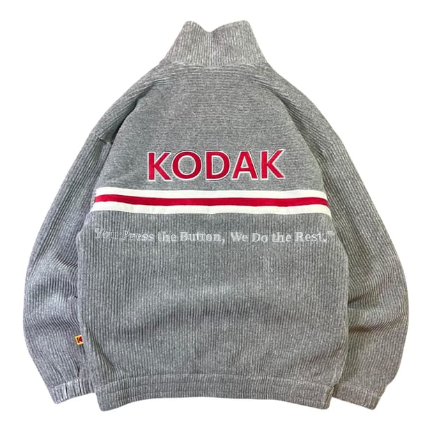 코닥 빅로고 코듀로이 집업 자켓