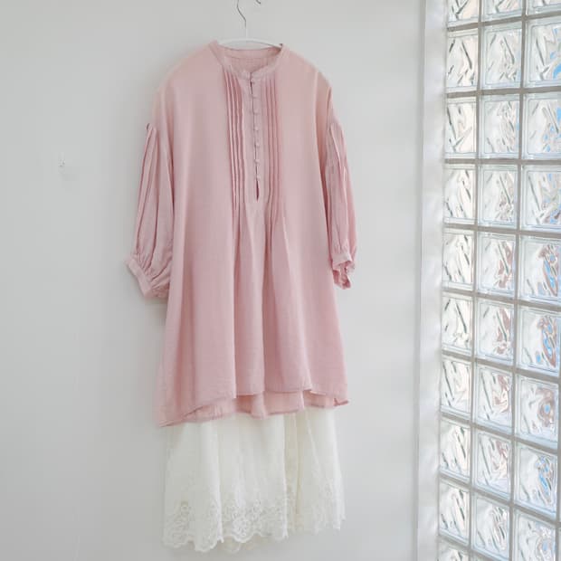 Light pink pleats blouse