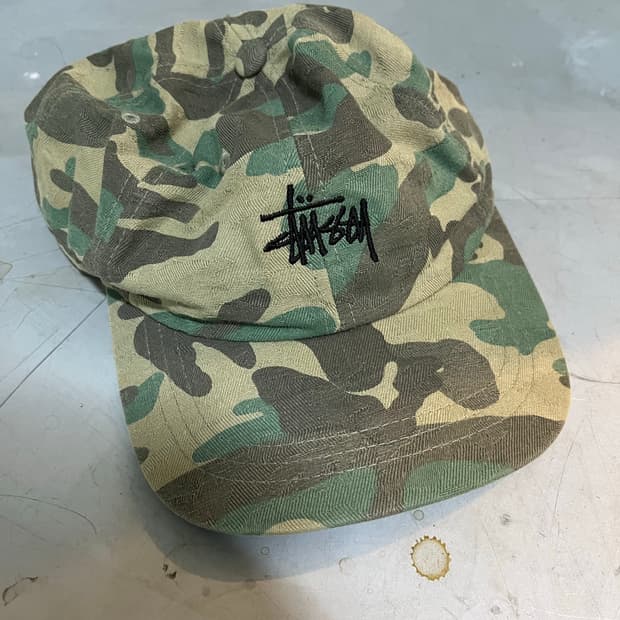 빈티지 스투시 자가드 카모