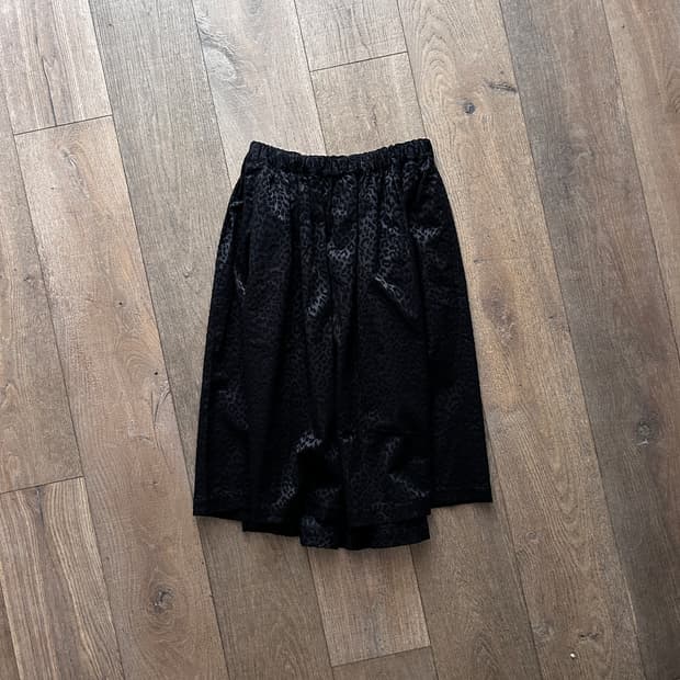 Fluffy Leopard Pleats Skirt