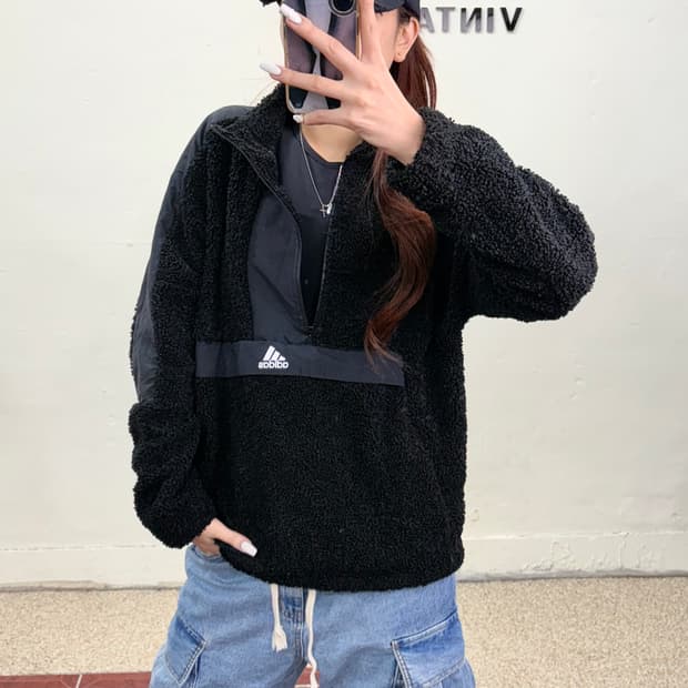 아디다스 후리스 아노락XL