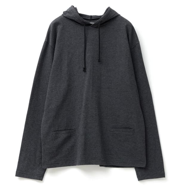 [2]해칭룸 stripe hoodie charcoal