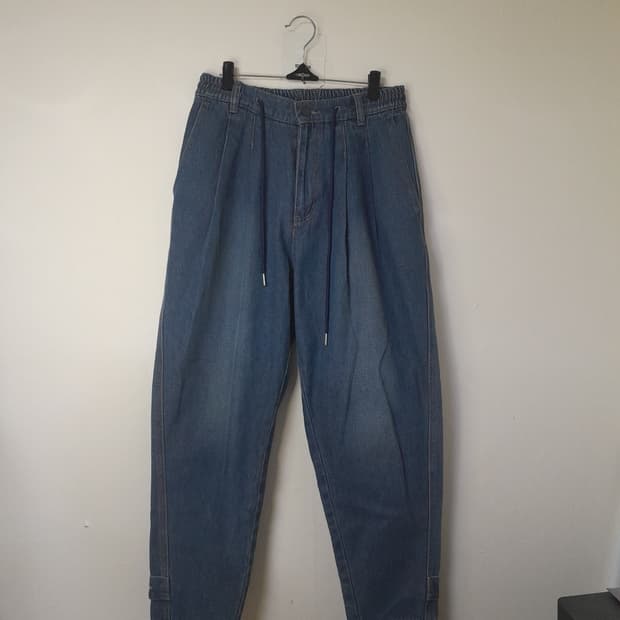 송지오옴므 밴딩스트링 와이드핏 청바지 76/30"