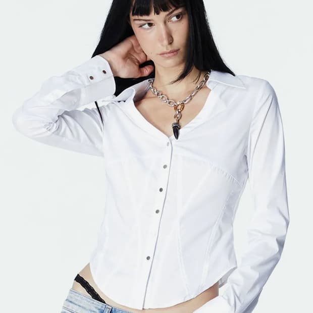 2000아카이브스 CANDICE CORSET SHIRT (WHITE)