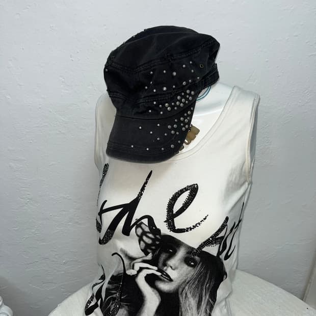 빈티지 비즈 포인트 캡