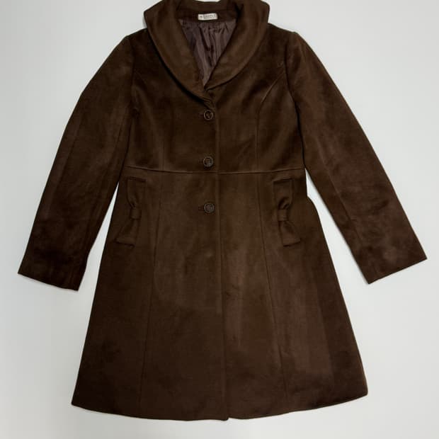 axes femme 초코브라운 베이직 코트