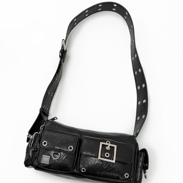 블랙퍼플 미니 포트리스 백