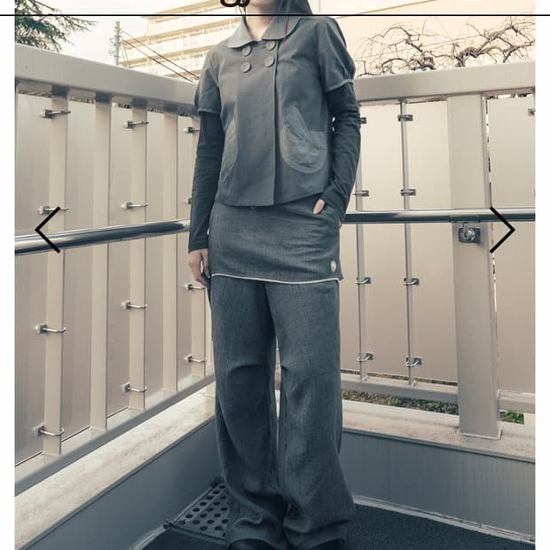 새상품 허그유어스킨 스커트 레이어드 팬츠 차콜