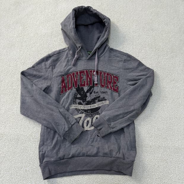 [L] 지프 어드벤쳐 로고 그레이 후드티 0105T1