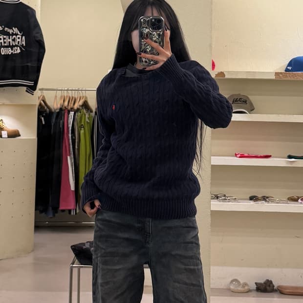 폴로 랄프로렌 케이블 니트 U1390