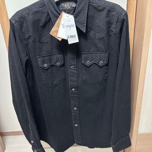 더블알엘 rrl 웨스턴 셔츠 블랙 새상품 라지 L 팝니다