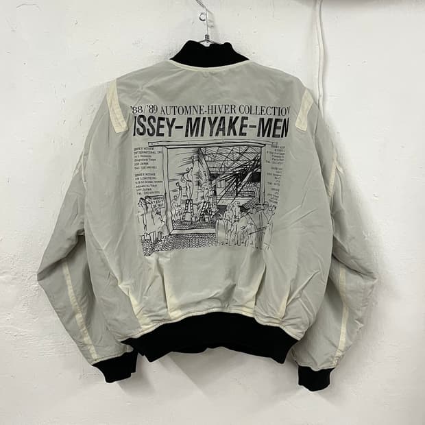 이세이미야케 1988 AW 스태프 리버시블 봄버 자켓
