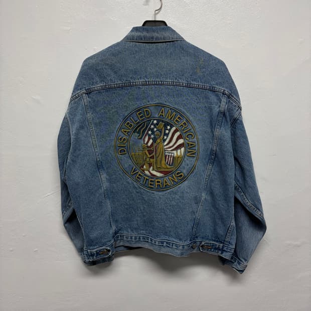 빈티지 자수 데님 자켓