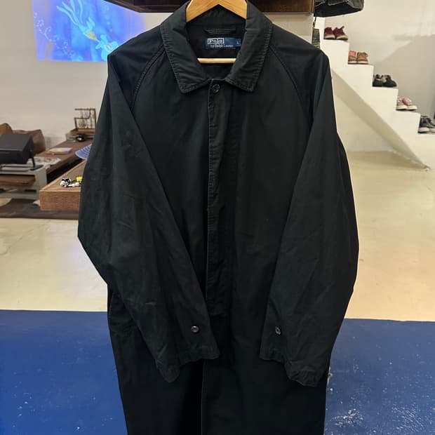 폴로 랄플로렌 싱글 트렌치 맥코트